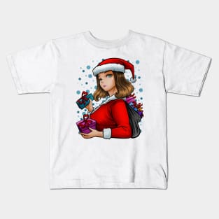 Anime Miss Claus Kids T-Shirt